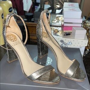 Vince Camuto Metallic Snake Print Women's Heels